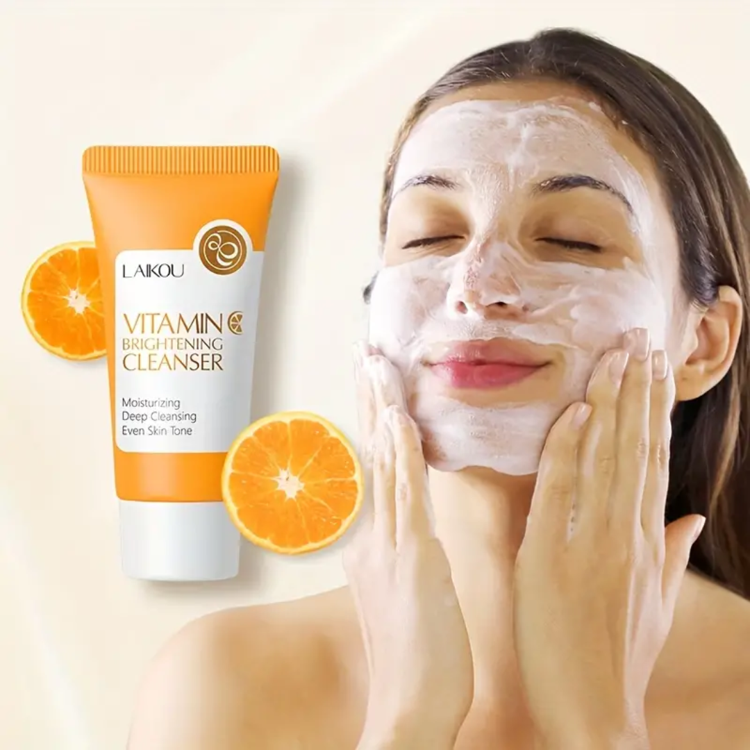 LAIKOU Vitamin C Whitening Facial Deep Cleansing Foam Cleanser 50g