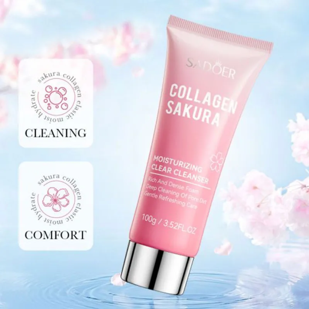 Sadoer Collagen Sakura Moisturizing Deep Cleansing Refreshing Facial