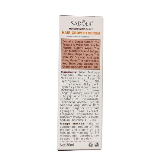 Sadoer Ginger Hair Growth Serum 30ml