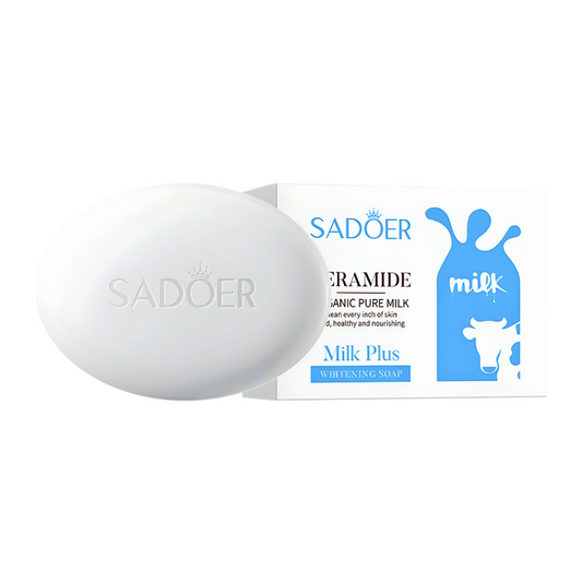Sadoer Ceramides Organic Milk Soap for Face and Body, 100 g