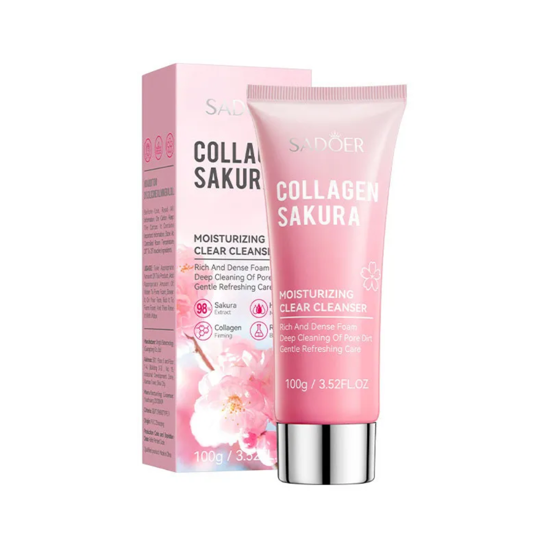 Sadoer Collagen Sakura Moisturizing Deep Cleansing Refreshing Facial