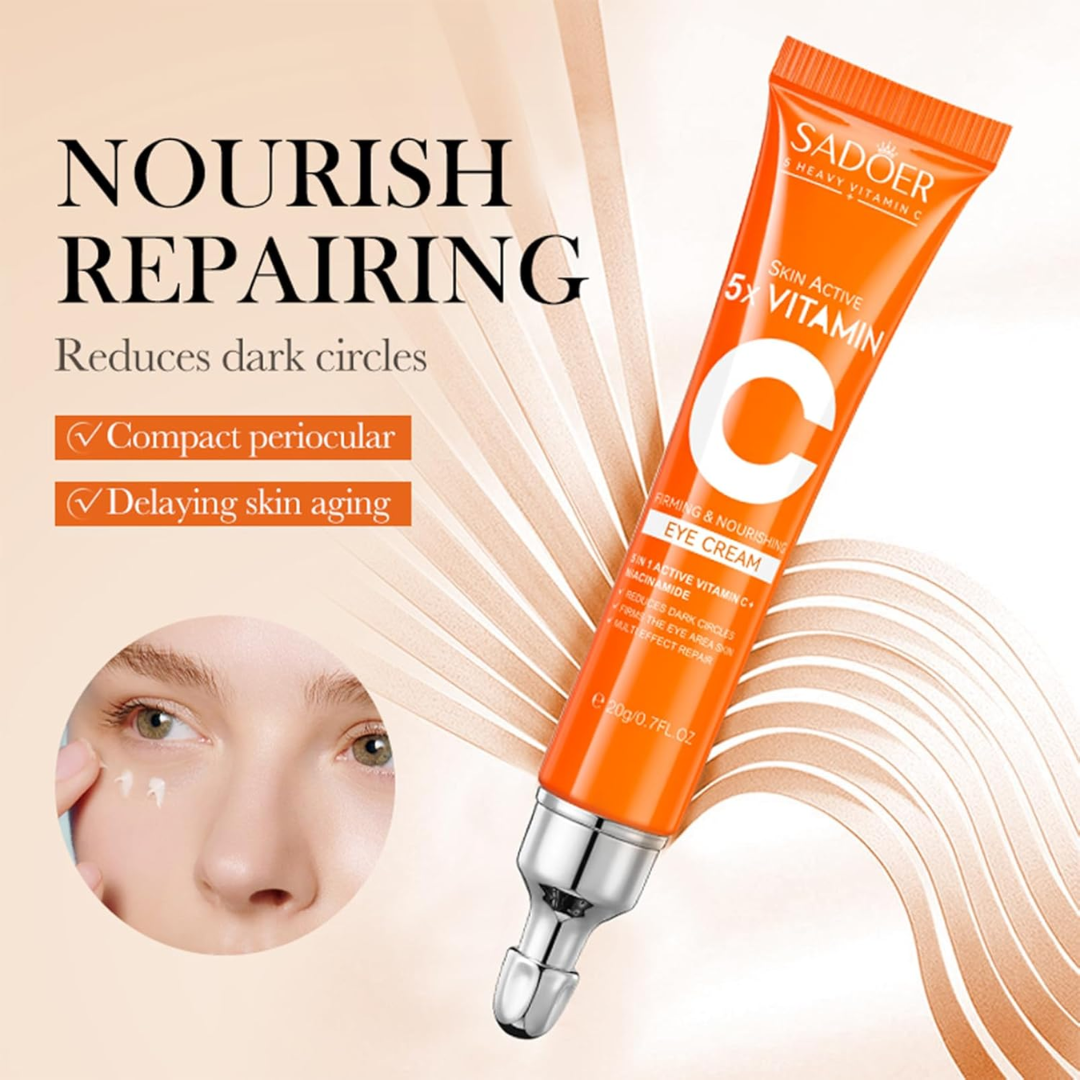 5 in 1 Vitamin C Eye Cream for Dark Circles and Puffiness